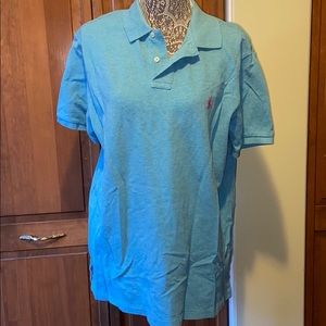 Men’s blue polo
